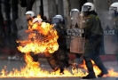 11 марта 2010 года в Афинах несколько десятков манифестантов забросали полицейских камнями и бутылками с зажигательной смесью. В ответ полиция применила слезоточивый газ. Во время демонстрации профсоюзов против объявленных правительством антикризисных мер молодые люди начали бросать в полицейских камни и бутылки с зажигательной смесью. Также анархисты подожгли машину и мусорные бак и разгромили несколько магазинов.