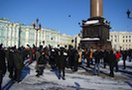 19 февраля в Санкт-Петербурге на Дворцовой площади профсоюз владельцев гаражей «Рубеж» при поддержке Центра взаимопомощи рабочих провел акцию с требованием отставки губернатора Валентины Матвиенко.